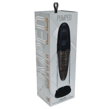 PUMPED Aqua-Pro Auto Pump - Black - Black/Clear USB Rechargeable AI-Enabled Submersible Auto Penis Pump