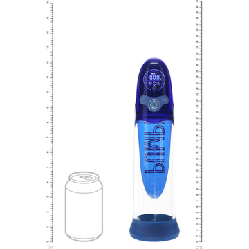 PUMPED Aqua-Pro Auto Pump - Blue - Blue/Clear USB Rechargeable AI-Enabled Submersible Auto Penis Pump