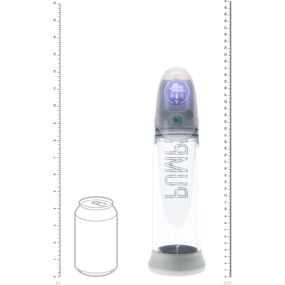 PUMPED Aqua-Pro Auto Pump - Grey/Clear USB Rechargeable AI-Enabled Submersible Auto Penis Pump