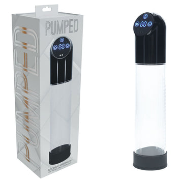 PUMPED Automatic Waterproof Pump - Black - Black/Clear USB Rechargeable Automatic Penis Pump