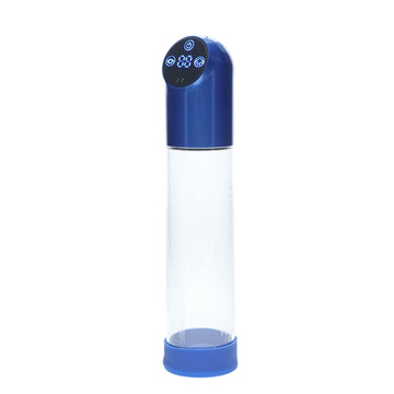 PUMPED Automatic Waterproof Pump - Metal Blue - Blue/Clear USB Rechargeable Automatic Penis Pump
