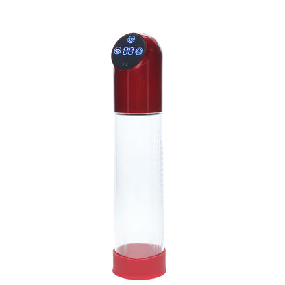 PUMPED Automatic Waterproof Pump - Metal Red/Clear Automatic Penis
