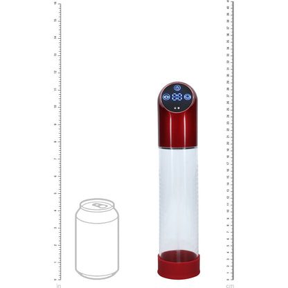 PUMPED Automatic Waterproof Pump - Metal Red/Clear Automatic Penis