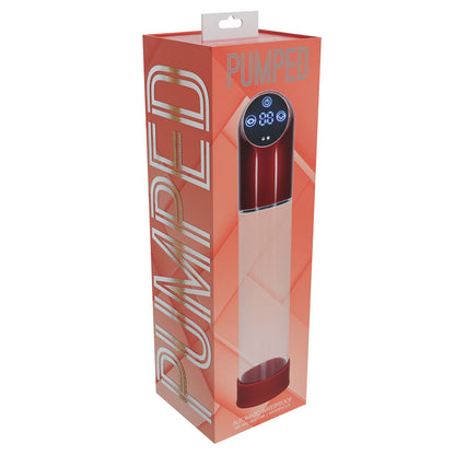 PUMPED Automatic Waterproof Pump - Metal Red/Clear Automatic Penis