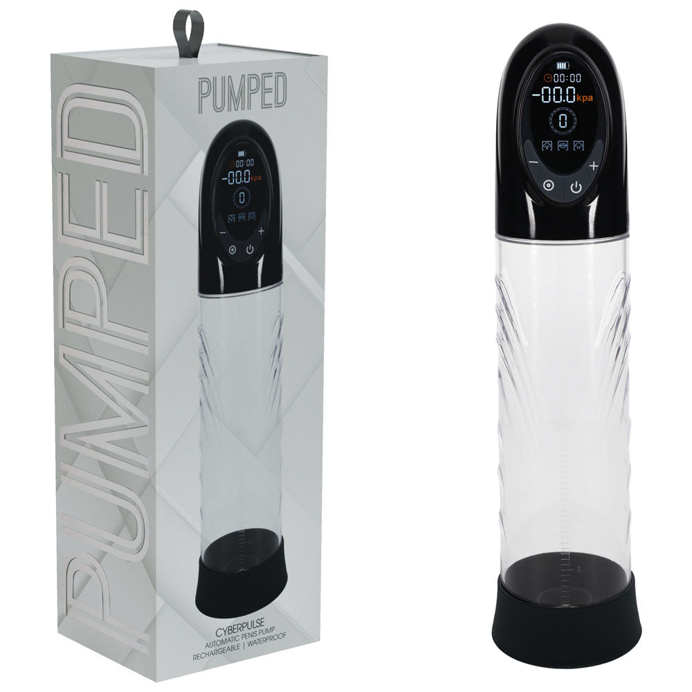 PUMPED CyberPulse Automatic Penis Pump - Black/Clear Auto Penis Pump