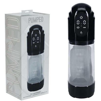 PUMPED TechnoThrust Auto Masturbator - Black/Clear Auto Maturbator