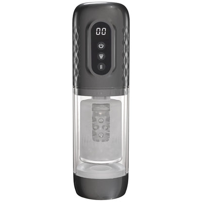 PUMPED Vortex - Gunmetal Grey/Clear Sucking Rotating and Thrusting