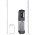 PUMPED Vortex - Gunmetal - Gunmetal Grey/Clear USB Rechargeable Sucking Rotating and Thrusting Auto Masturbator