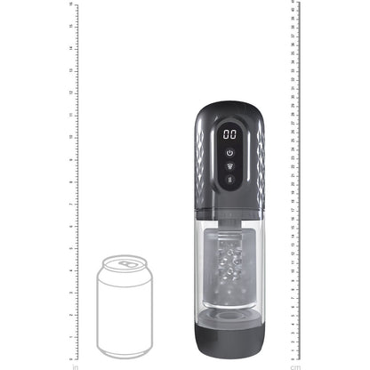 PUMPED Vortex - Gunmetal Grey/Clear Sucking Rotating and Thrusting