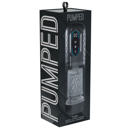 PUMPED Vortex - Gunmetal Grey/Clear Sucking Rotating and Thrusting