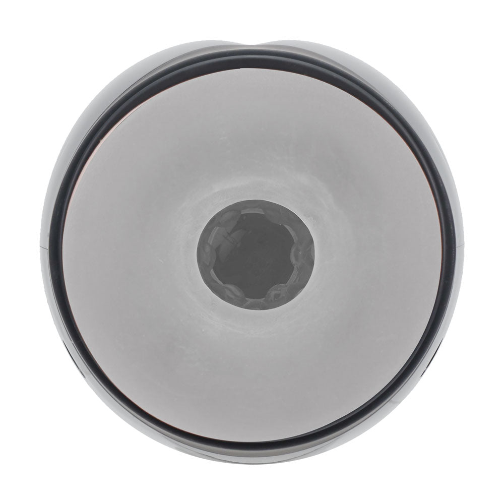 PUMPED Virtuo - Gunmetal Grey/Clear USB Rechargeable Sucking And Vibrating Auto Masturbator