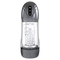 PUMPED SonicPull - Gunmetal - Gunmetal Grey/Clear USB Rechargeable Sucking And Vibrating Auto Masturbator