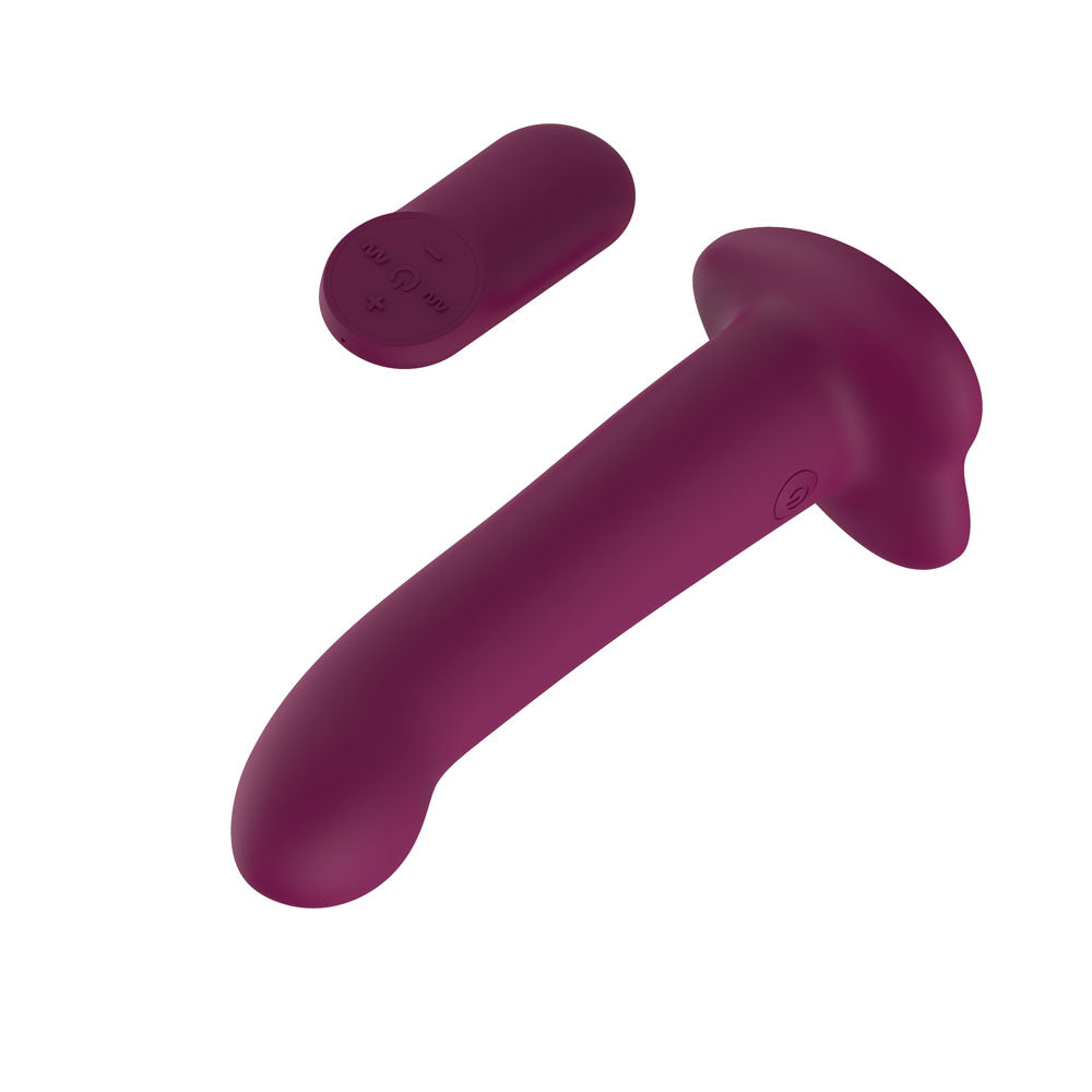 Purple handheld massager on a white background