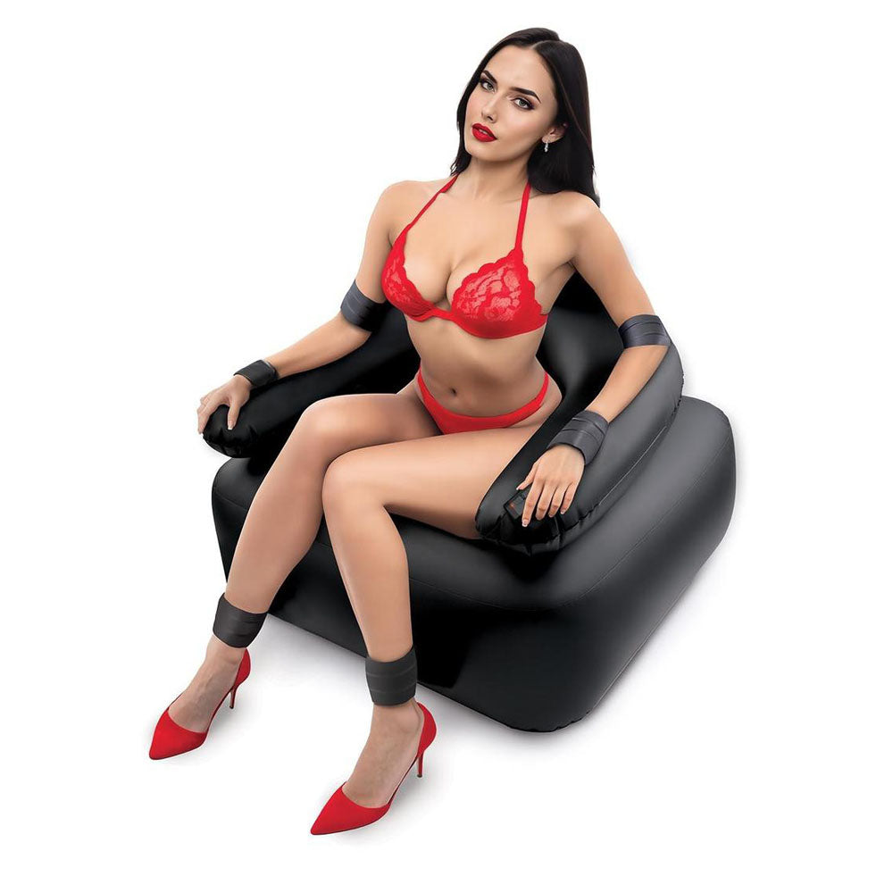 Whipsmart Inflatable Bondage Chair - Black Inflatable Chair with 6''