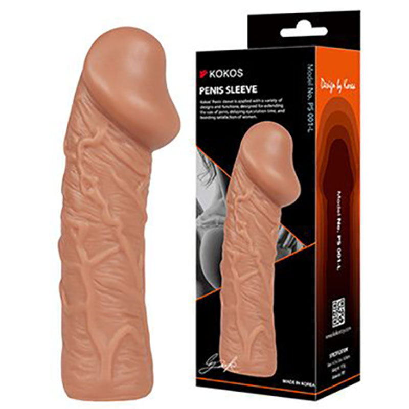 Kokos Penis Sleeve 1 - Flesh Large Penis Extension Sleeve - Image 1