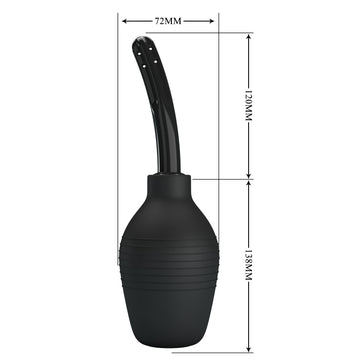 MR PLAY Anal Douche - Black - Black Unisex Douche - 310 ml Capacity