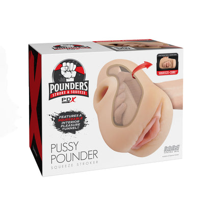 PDX Plus Pussy Pounder Squeeze Stroker - Flesh Vagina Stroker
