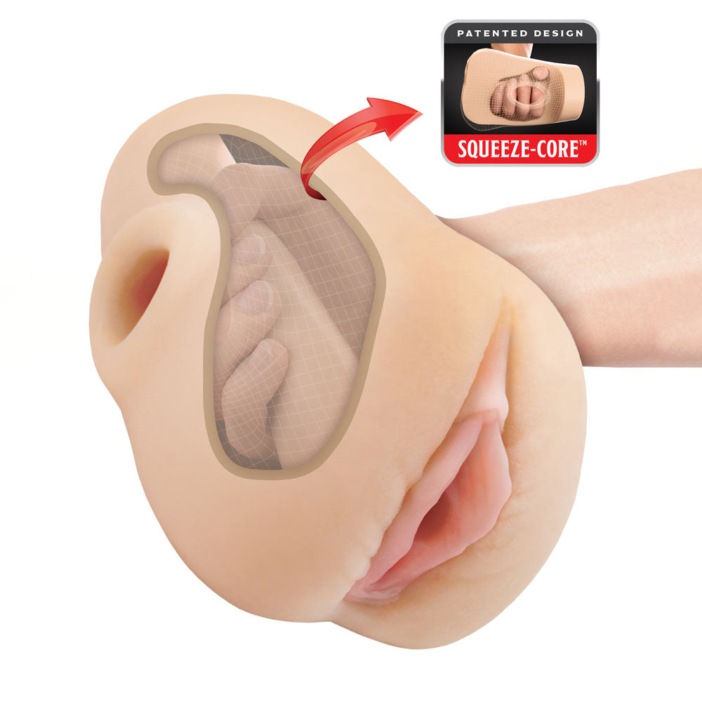 PDX Plus Pussy Pounder Squeeze Stroker - Flesh Vagina Stroker