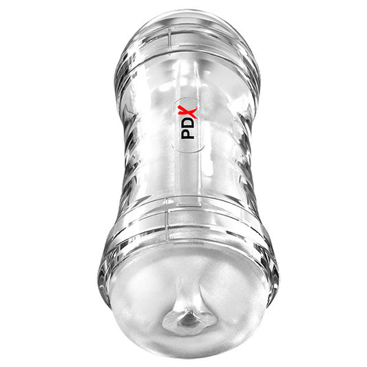 PDX Wet Pussies Super Flip-A-Pussy Over - Clear Dual Ended Self