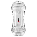 PDX Wet Pussies Super Flip-A-Pussy Over - Clear - Clear Dual Ended Self Lubricating Stroker (Vagina & Ass)