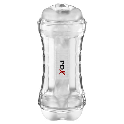 PDX Wet Pussies Super Flip-A-Pussy Over - Clear Dual Ended Self