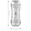 PDX Wet Pussies Super Flip-A-Pussy Over - Clear - Clear Dual Ended Self Lubricating Stroker (Vagina & Ass)