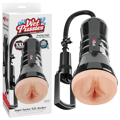 PDX Wet Pussies Super Sucker XXL Stroker - Flesh Vagina Stroker