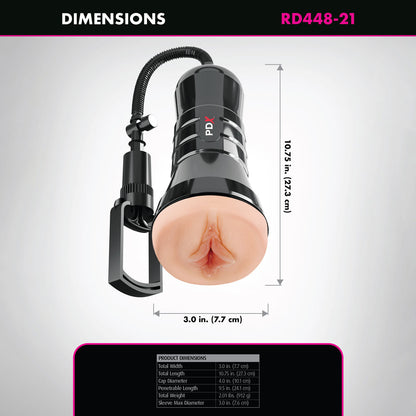PDX Wet Pussies Super Sucker XXL Stroker - Flesh Vagina Stroker