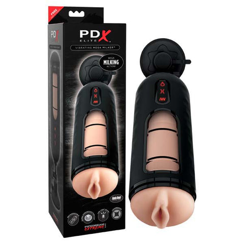 Pipedream Extreme Toyz Elite Vibrating Mega Milker - Flesh USB Rechargeable Powered Stroker - Image 1