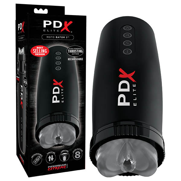Pipedream Extreme Toyz Elite Motobator 2 - Black USB Rechargeable Powered Masturbator - Image 1