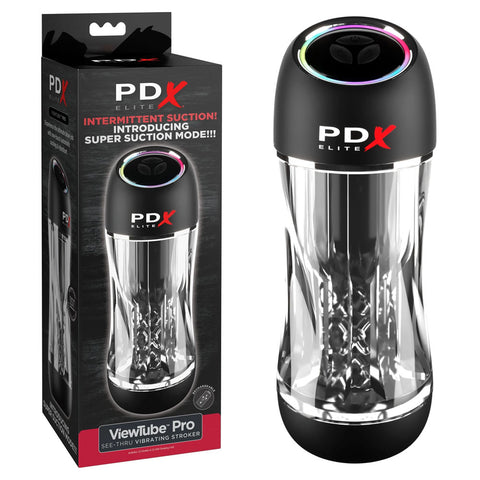 PDX Elite ViewTube Pro - Clear USB Rechargeable Auto Sucking Stroker - Image 1