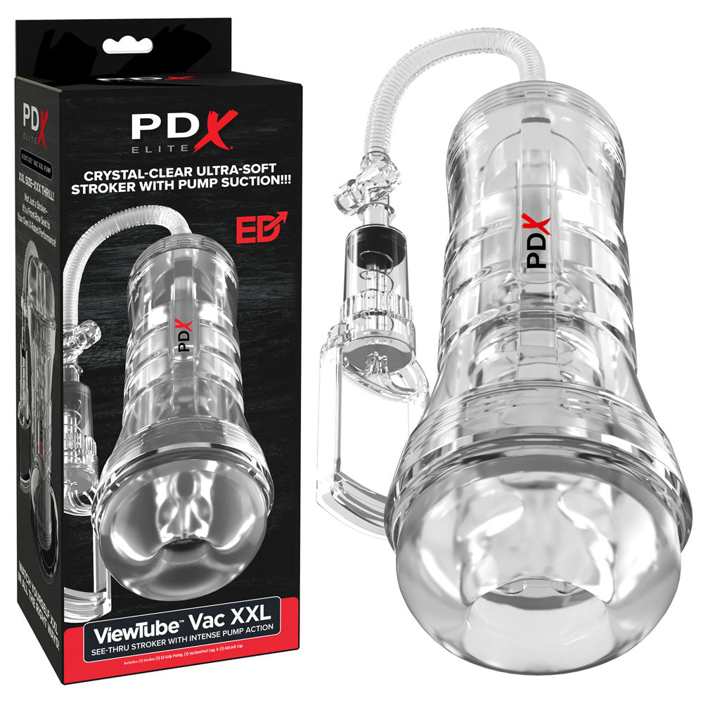 PDX Elite ViewTube Vac XXL Pump Stroker - Clear Vagina Stroker
