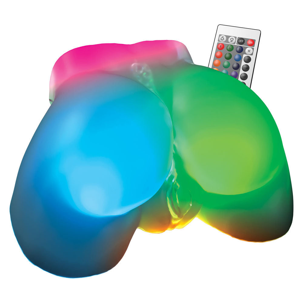 PDX Elite Go Booty LED Mega Masturbator - Clear LED Doggy-Style