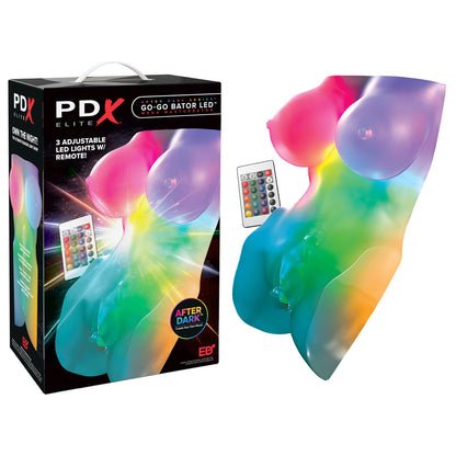 PDX Elite Go Bator LED Mega Masturbator - Clear LED