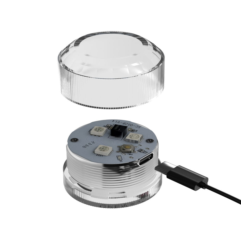 PDX Elite Go Bator LED Mega Masturbator - Clear LED