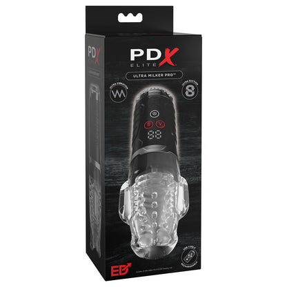 PDX Elite Ultra Milker Pro - Clear Vibrating & Sucking Auto Stroker