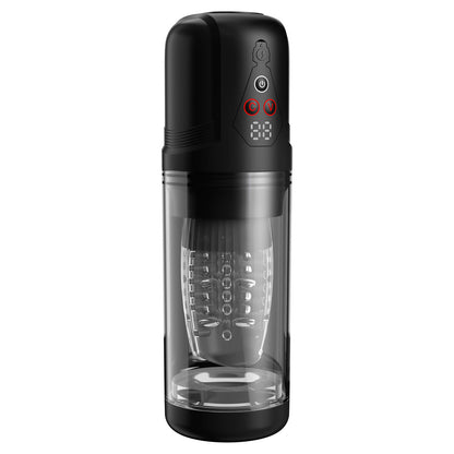 PDX Elite Mega-Bator Pro - Clear Vibrating & Spinning Auto Stroker