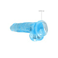 REALROCK 8'' Realistic Dildo With Balls - Blue 20.3 cm Dong