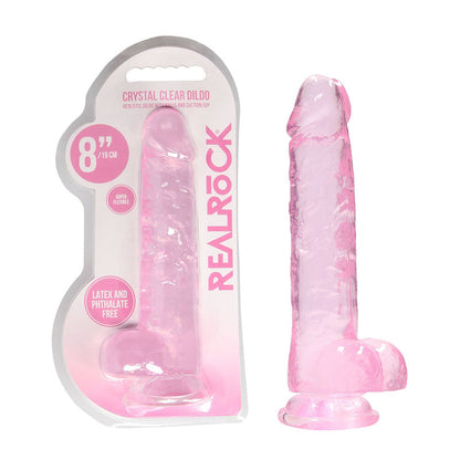 REALROCK 8'' Realistic Dildo With Balls 20.3 cm Dong - Pink