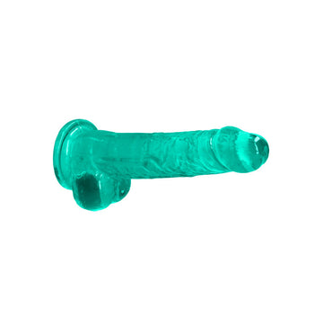 REALROCK 8'' Realistic Dildo With Balls - Turquoise 20.3 cm Dong