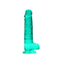 REALROCK 8'' Realistic Dildo With Balls - Turquoise 20.3 cm Dong