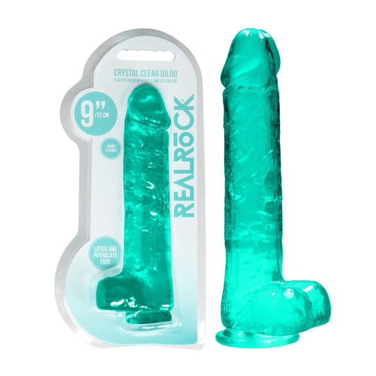REALROCK Realistic Dildo With Balls 9IN - 