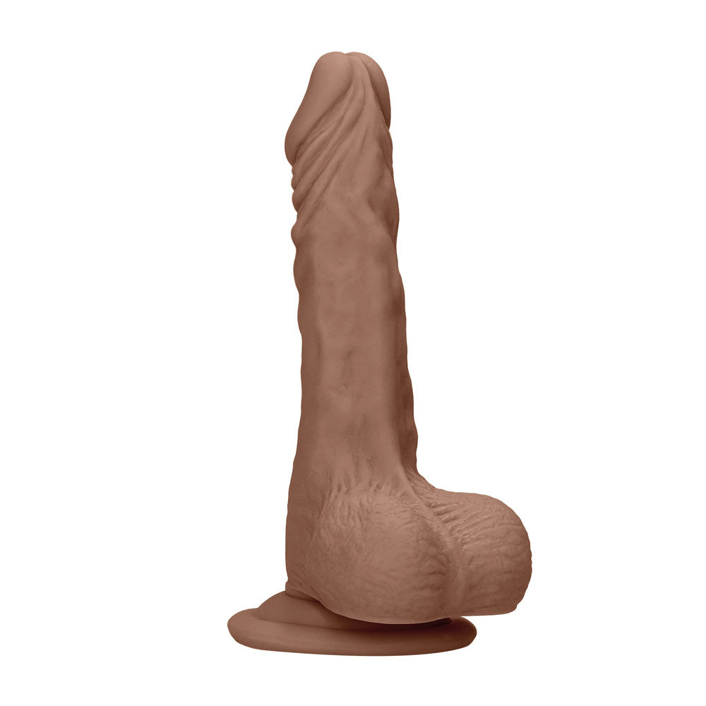 REALROCK 7'' Realistic Dildo With Balls - Tan 17.8 cm Dong