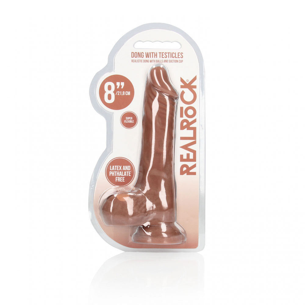 REALROCK 8'' Realistic Dong with Balls - Tan 20.3 cm Dong