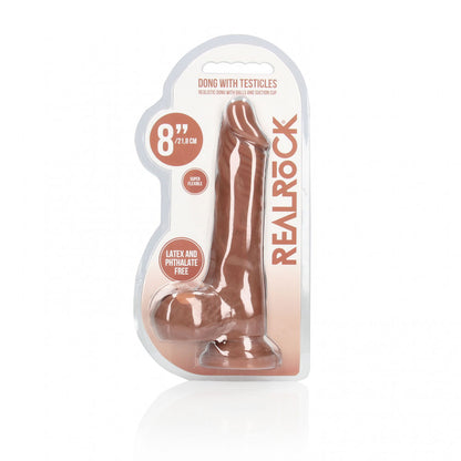 REALROCK 8'' Realistic Dong with Balls - Tan 20.3 cm Dong