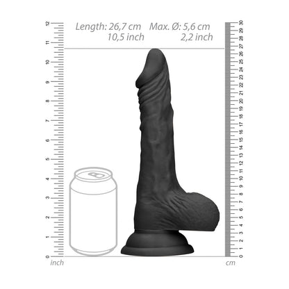 REALROCK 10'' Realistic Dong with Balls - Black 25.4 cm Dong