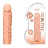 REALROCK 7'' Penis Extender - Flesh 17.8 cm Penis Extension Sleeve - Image 1