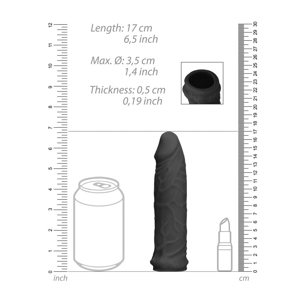 REALROCK 6'' Realistic Penis Sleeve 15.2 cm Penis Extension Sleeve
