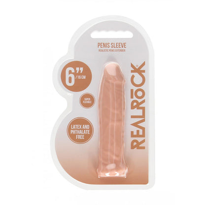 REALROCK 6'' Realistic Penis Sleeve 15.2 cm Penis Extension Sleeve