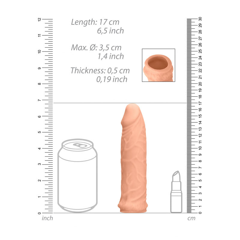 REALROCK 6'' Realistic Penis Sleeve 15.2 cm Penis Extension Sleeve